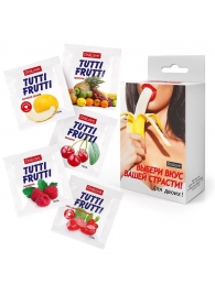 Набор из 5 саше съедобных смазок Tutti-Frutti - Биоритм - купить с доставкой в Липецке Набор из 5 саше съедобных смазок Tutti-Frutti - Биоритм - купить с доставкой в Липецке