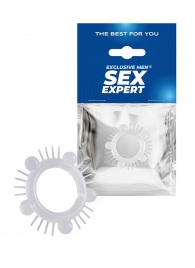 Эластичное эрекционное кольцо с шишечками и шипами - Sex Expert - в Липецке купить с доставкой
