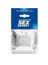 Эластичное эрекционное кольцо с 3 шариками и шипами - Sex Expert - в Липецке купить с доставкой