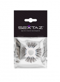 Эластичное эрекционное кольцо с черными «ресничками» - Sextaz - в Липецке купить с доставкой