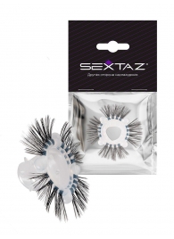 Эластичное эрекционное кольцо с черными «ресничками» - Sextaz - в Липецке купить с доставкой