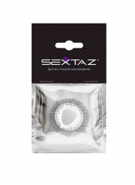 Эластичное эрекционное кольцо с длинными черными «ресничками» - Sextaz - в Липецке купить с доставкой
