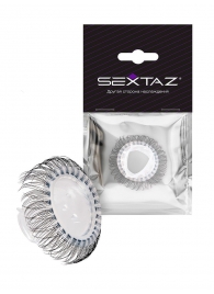 Эластичное эрекционное кольцо с длинными черными «ресничками» - Sextaz - в Липецке купить с доставкой