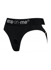 Черные трусики для насадок Heroine Lingerie Harness - size XL - Strap-on-me - купить с доставкой в Липецке
