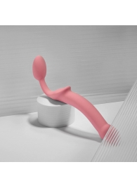 Розовый безремневой страпон Strap-on-me Semi-Realistic Bendable Strap-On size XL - Strap-on-me - купить с доставкой в Липецке