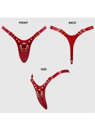 Красный пояс для фиксации насадок Strap-On-Me Leatherette Harness Fabulous - Strap-on-me - купить с доставкой в Липецке