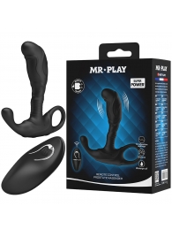 Черный изогнутый массажёр простаты с вибрацией и пультом ДУ - Baile - в Липецке купить с доставкой