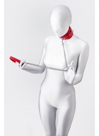 Красный ошейник с подкладкой из меха - ToyFa - купить с доставкой в Липецке