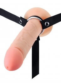 Мужской полый страпон на регулируемых ремешках - 22 см. - Sex Expert - купить с доставкой в Липецке