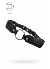 Черный кожаный чокер-ошейник со скруглёнными углами - Pecado - купить с доставкой в Липецке