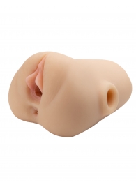 Телесный мастурбатор с вибрацией Double Pounder Vibrating Squeeze Stroker - Pipedream - в Липецке купить с доставкой