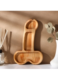 Деревянное блюдо для подачи в форме члена (25 х 16,5 х 1,7 см) - Сима-Ленд - купить с доставкой в Липецке