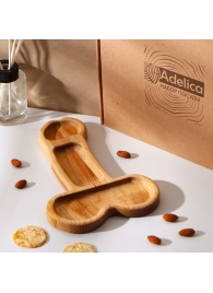 Деревянное блюдо для подачи в форме члена (25 х 16,5 х 1,7 см) - Сима-Ленд - купить с доставкой в Липецке