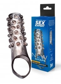 Дымчатая насадка на пенис с выпуклостями - 11 см. - Sex Expert - в Липецке купить с доставкой