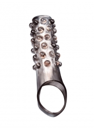 Дымчатая насадка на пенис с выпуклостями - 11 см. - Sex Expert - в Липецке купить с доставкой