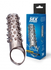 Дымчатая насадка на пенис с шипами и выпуклостями - 12 см. - Sex Expert - в Липецке купить с доставкой