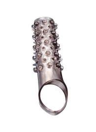 Дымчатая насадка на пенис с шипами и выпуклостями - 12 см. - Sex Expert - в Липецке купить с доставкой