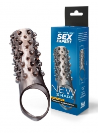 Дымчатая насадка на пенис с шипами и выпуклостями - 12,5 см. - Sex Expert - в Липецке купить с доставкой