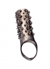 Дымчатая насадка на пенис с шипами и выпуклостями - 12,5 см. - Sex Expert - в Липецке купить с доставкой