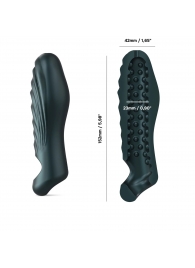 Серая силиконовая насадка на пенис с подхватом Manwan Ryzer - Manwan - в Липецке купить с доставкой