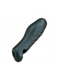 Серая силиконовая насадка на пенис с подхватом Manwan Ryzer - Manwan - в Липецке купить с доставкой