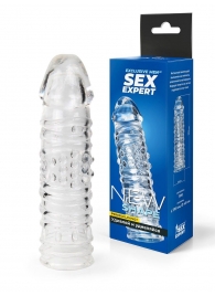 Прозрачная закрытая насадка на пенис - 17 см. - Sex Expert - в Липецке купить с доставкой