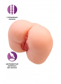 Реалистичный мастурбатор-попка с 2 любовными входами - No Name - в Липецке купить с доставкой