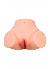 Телесный реалистичный мастурбатор-полуторс с 2 любовными входами - No Name - в Липецке купить с доставкой