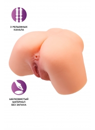 Телесный реалистичный мастурбатор-полуторс с 2 любовными входами - No Name - в Липецке купить с доставкой