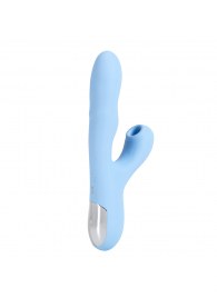 Голубой вибратор с ротацией и вакуумной стимуляцией BeYourLover Rosubi - BeYourLover