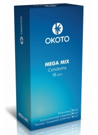 Презервативы OKOTO Mega Mix - 18 шт. - Sitabella - купить с доставкой в Липецке