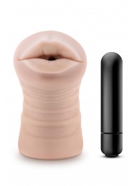 Телесный мастурбатор-ротик Nicole Vibrating Masturbator - Blush Novelties - в Липецке купить с доставкой