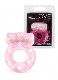 Розовое эрекционное виброкольцо с бабочкой - 1137 - в Липецке купить с доставкой