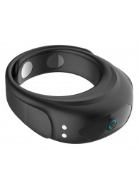 Черное эрекционное виброкольцо на ремешках - Boys of Toys - в Липецке купить с доставкой