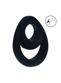 Черное эрекционное кольцо Double Ergo Silicone Cockring - Shots Media BV - в Липецке купить с доставкой