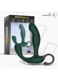 Зеленый вибромассажёр простаты Greeny - 12,8 см. - Intoyou - в Липецке купить с доставкой