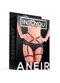Черные стрепы на бёдра Aneir - Intoyou - купить с доставкой в Липецке