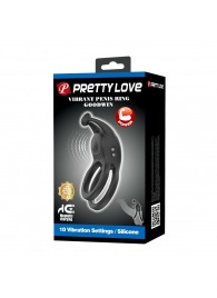 Черное перезаряжаемое виброкольцо Goodwin - Baile - в Липецке купить с доставкой