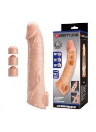 Телесный фаллоудлинитель с подхватом мошонки Silas - 26 см. - Baile - в Липецке купить с доставкой