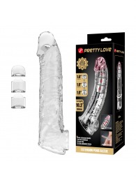 Прозрачный фаллоудлинитель с подхватом мошонки Silas - 26 см. - Baile - в Липецке купить с доставкой