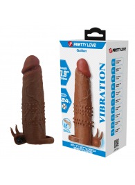 Коричневая насадка на пенис Quillon - 20 см. - Baile - в Липецке купить с доставкой