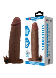 Коричневая насадка на пенис Xerxes - 22 см. - Baile - в Липецке купить с доставкой