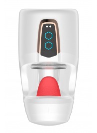 Белый мастурбатор с язычком и возвратно-поступательными движениями - Secwell - в Липецке купить с доставкой