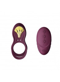 Фиолетовое эрекционное виброкольцо Bayek с пультом ДУ - Zalo - в Липецке купить с доставкой