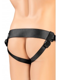 Телесный фаллопротез на черных ремнях Conall - 15 см. - ToyFa - купить с доставкой в Липецке