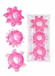 Комплект из трех розовых эрекционных колец - Erowoman-Eroman - в Липецке купить с доставкой