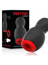 Черно-красный мастурбатор с вибрацией и всасыванием - JAMYJOB - в Липецке купить с доставкой