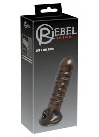 Насадка на пенис Rebel smoke с рёбрышками и отверстием под мошонку - Orion - в Липецке купить с доставкой