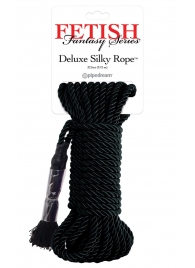 Черная веревка для фиксации Deluxe Silky Rope - 9,75 м. - Pipedream - купить с доставкой в Липецке