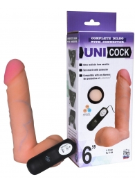 Фаллическая насадка Харнесс UNICOCK 6  с вибрацией - 18 см. - LOVETOY (А-Полимер) - купить с доставкой в Липецке